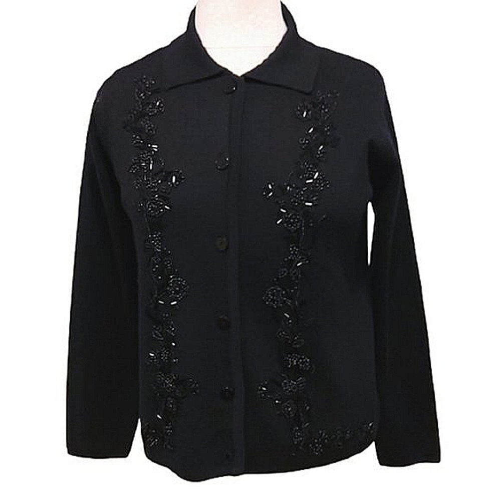 Vintage The Work Beaded Wool Blend Cardigan- Sz. SP